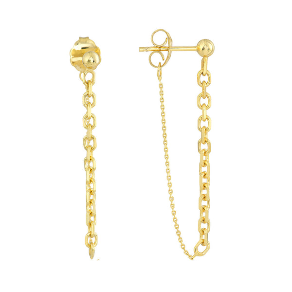 Half and Half Chain Earrings