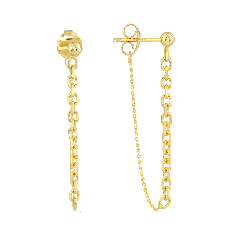 Half and Half Chain Earrings