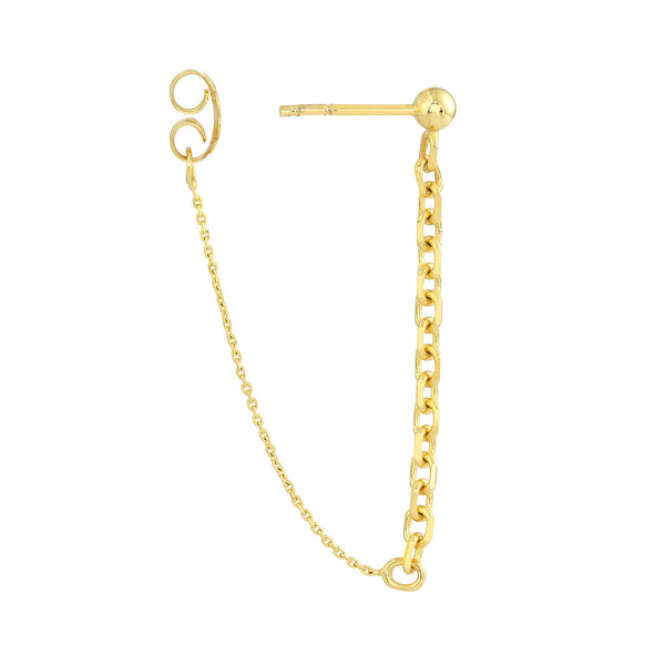 Half and Half Chain Earrings