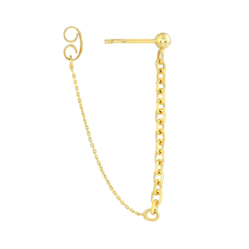 Half and Half Chain Earrings