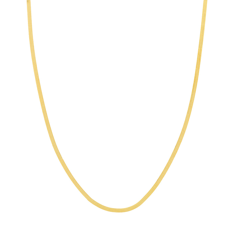 Silky Gold Herringbone Necklace - 3mm