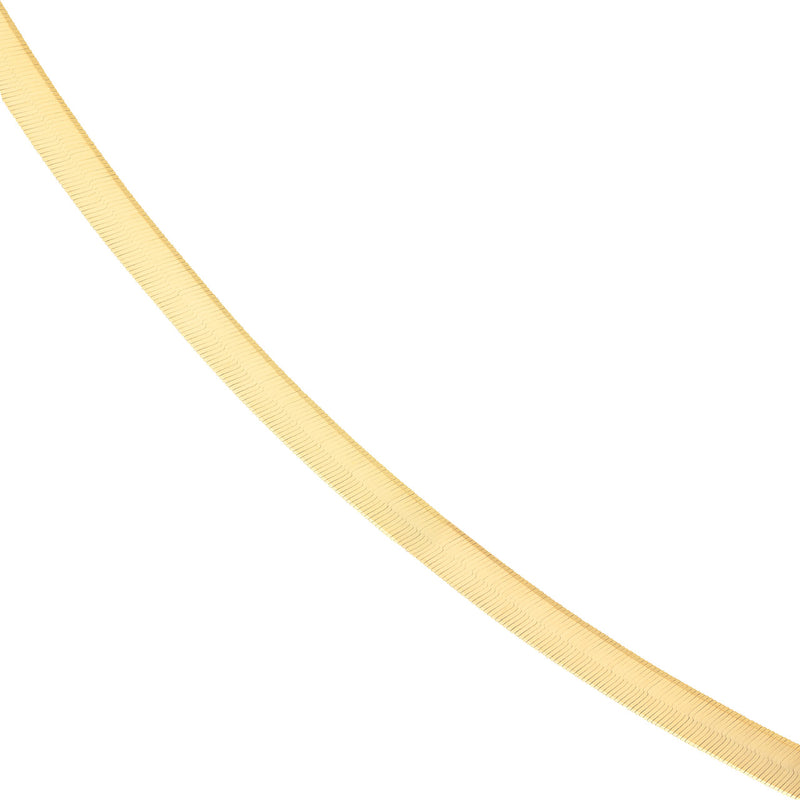 Silky Gold Herringbone Necklace - 5mm