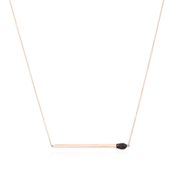 Pave Diamond Matchstick Necklace