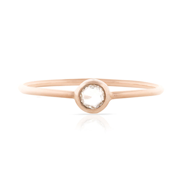 Rose Cut Diamond Stackable Ring