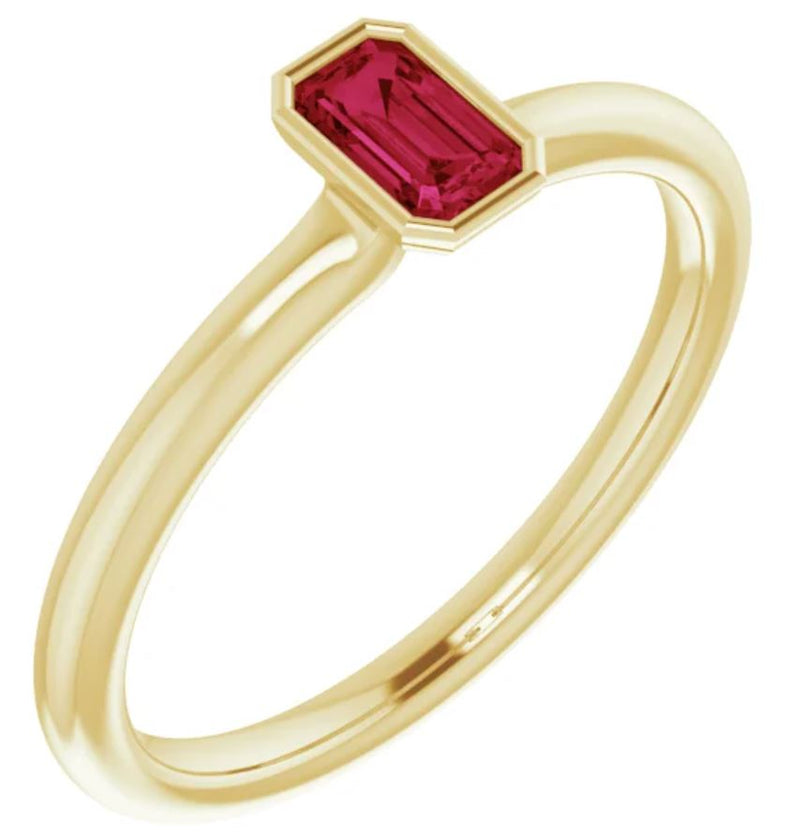 Birthstone Solitaire Ring