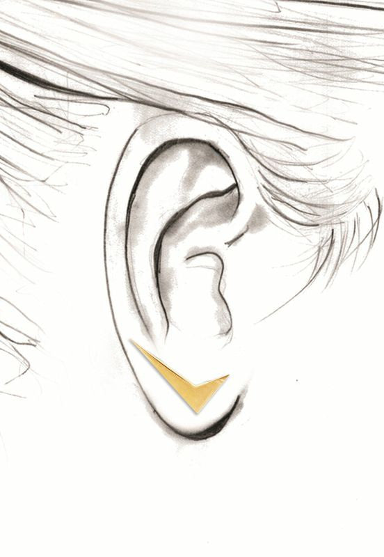 Large Checkmark Earring