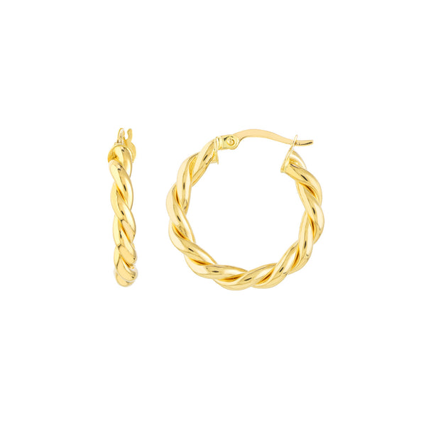 Gold Braided Full Hoops