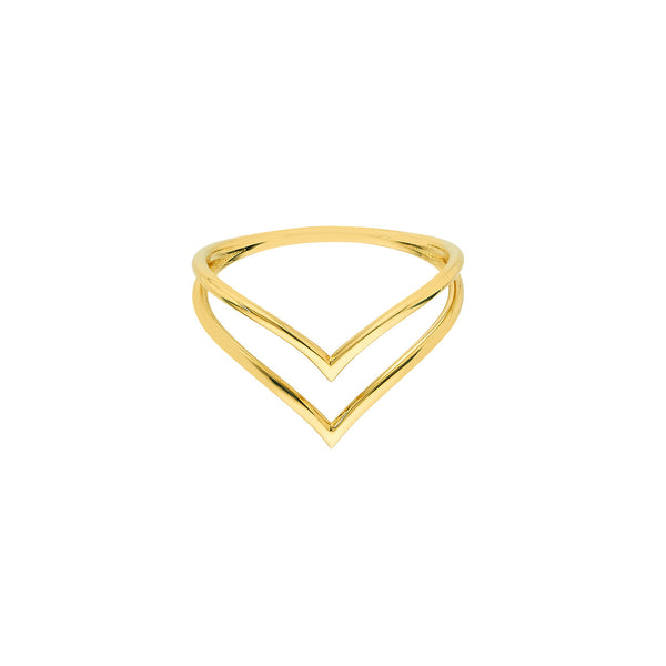 Double Chevron Ring
