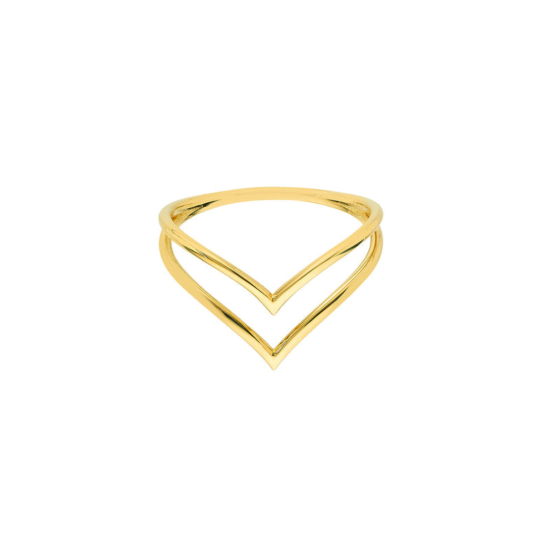 Double Chevron Ring
