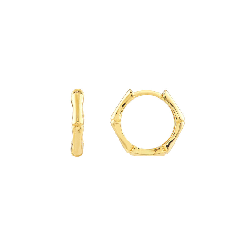 Gold Bamboo Hoops