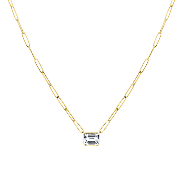 Long Link Topaz Necklace