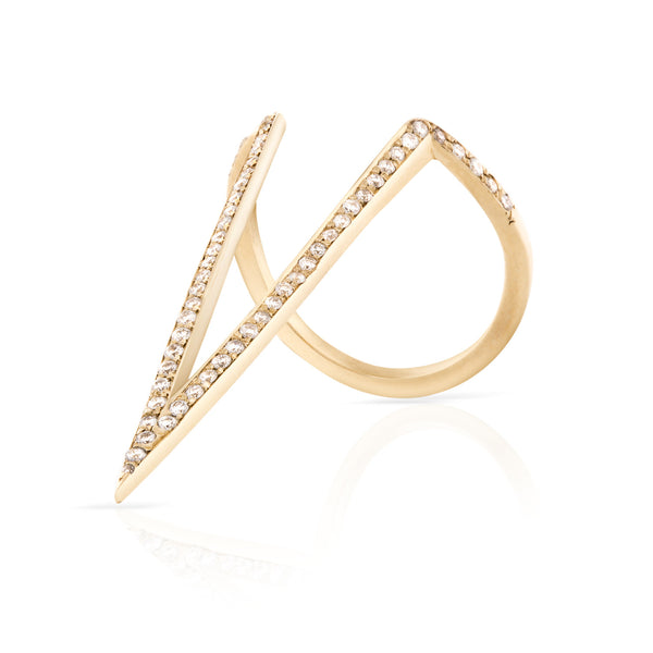 Pave Diamond V Ring