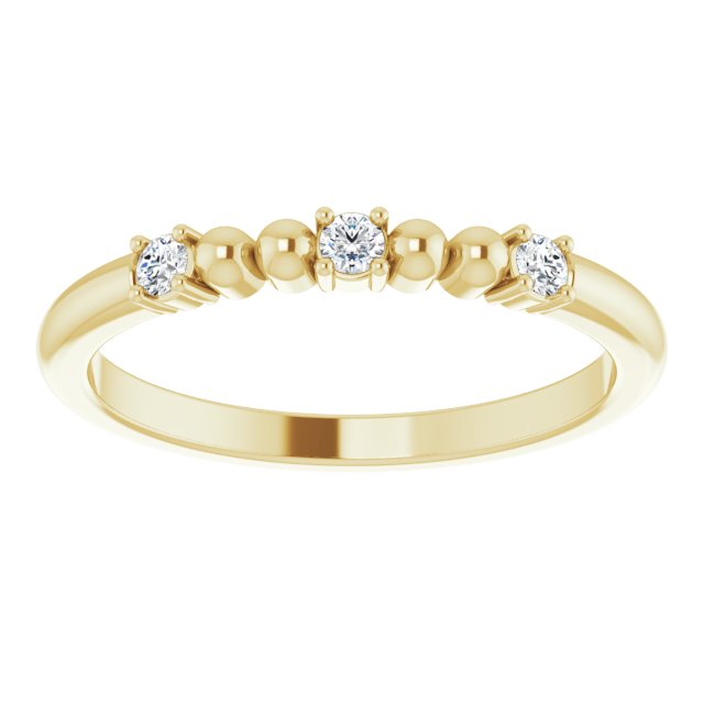 Delicate Diamond Bead Ring