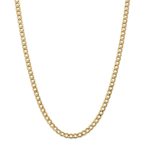 Gold Curb Chain - 5.25mm