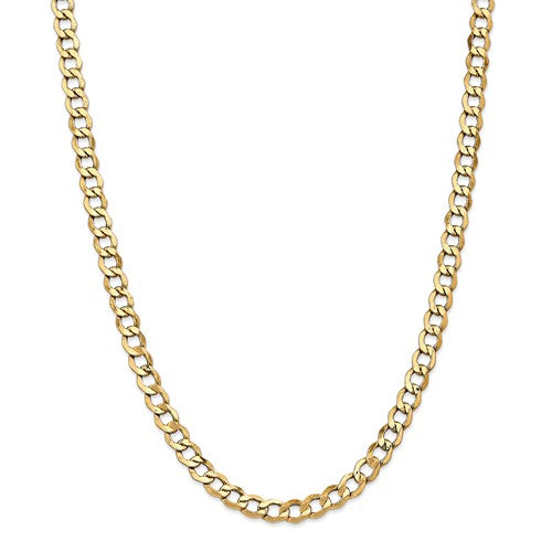 Gold Curb Chain - 6.5mm