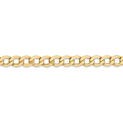 Gold Curb Chain - 5.25mm