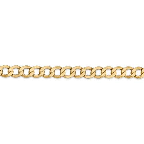 Gold Curb Chain - 6.5mm