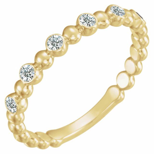 Six Stone Diamond Bead Ring