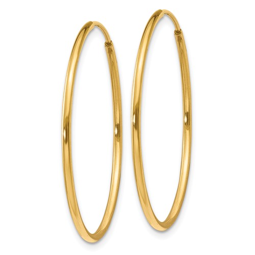 Gold Endless Hoop Earring - 30mm