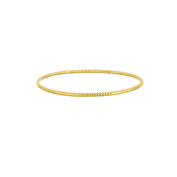 Gold Slip-On Textured Bangle