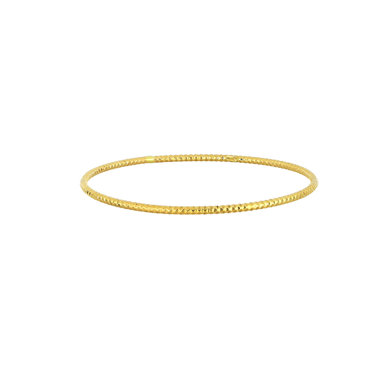 Gold Slip-On Textured Bangle