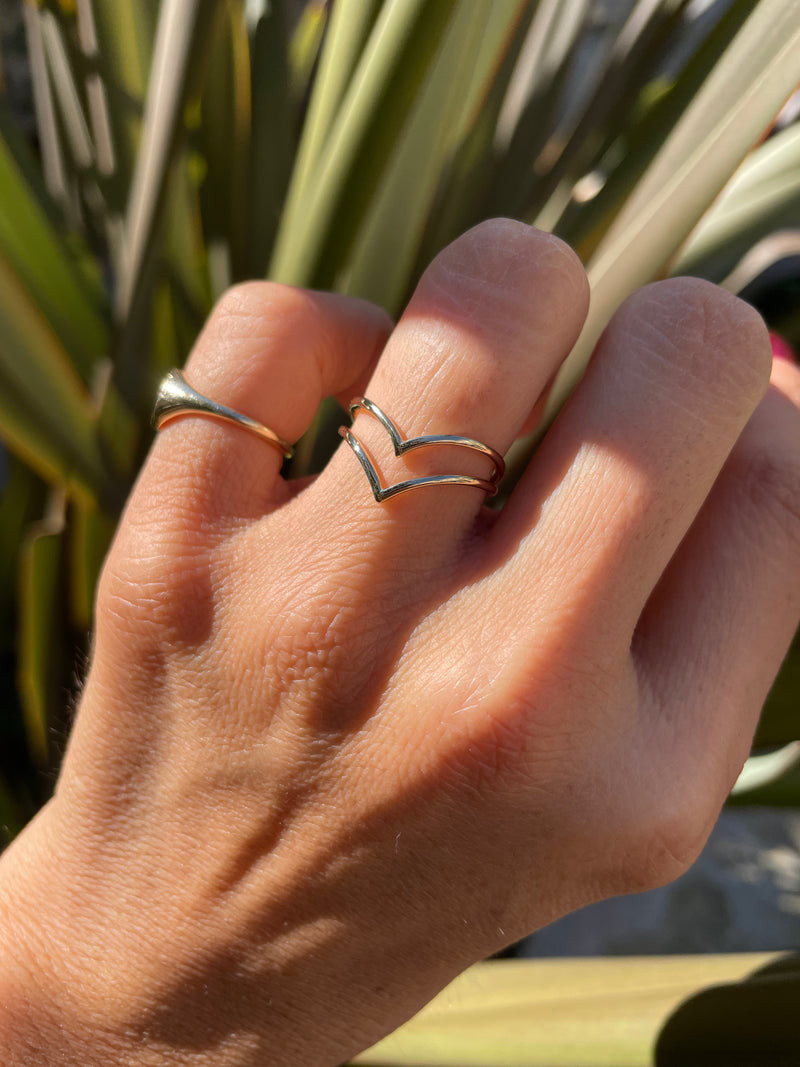 Double Chevron Ring