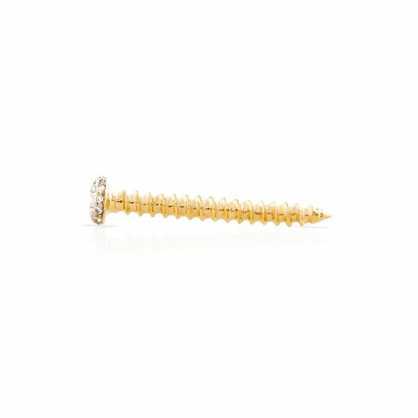 Pave Diamond Screw Earring