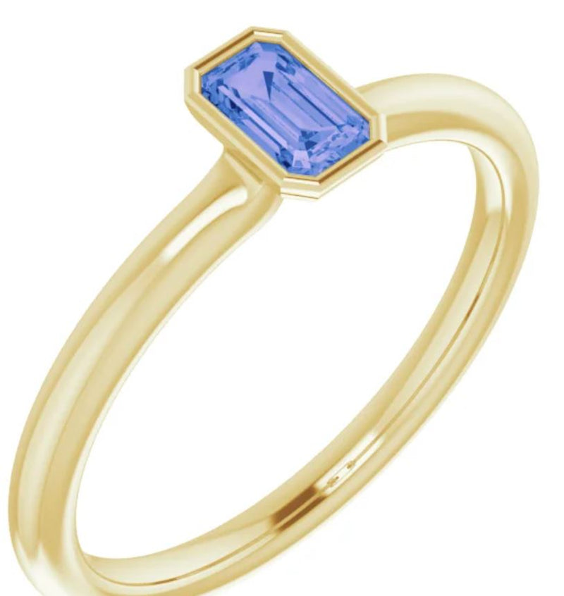 Birthstone Solitaire Ring