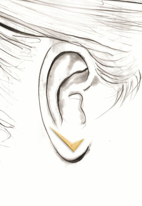 Small Checkmark Earring