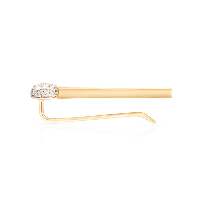 Pave Diamond Matchstick Earring
